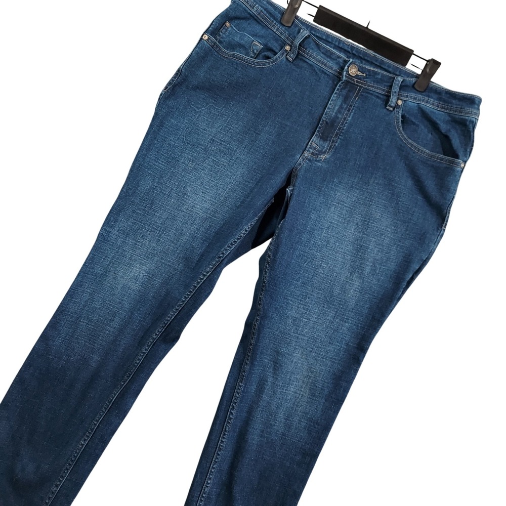 Buffalo David Bitton Jackson Jeans Mens 38x32 Blue Straight Stretch Denim 12363